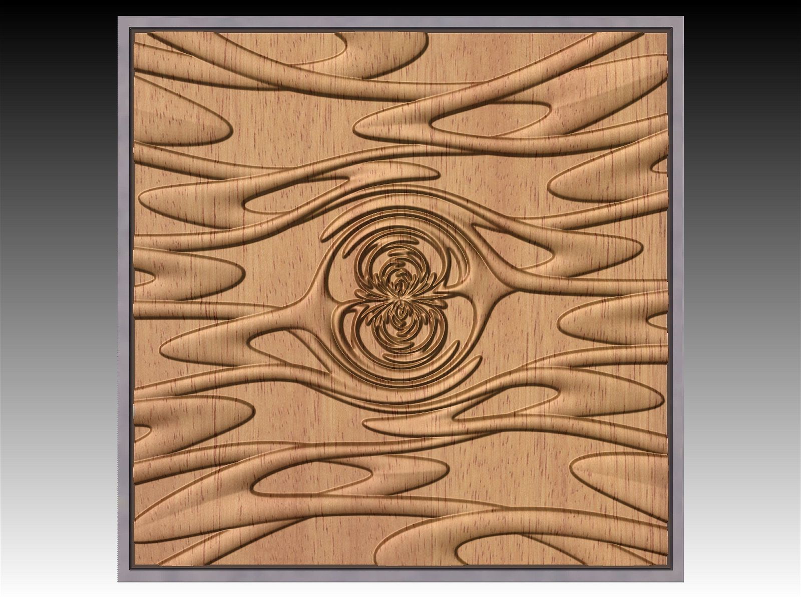 NOOR3_115 Decorative abstract 3D relief op-art sculpture model for CNC machining - Bonitum CNC Model Studio