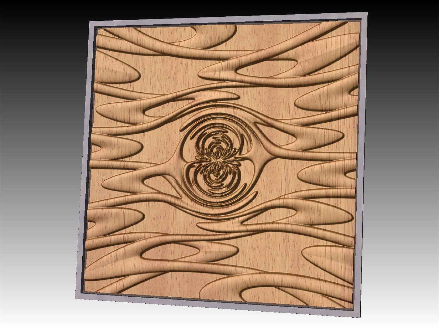 NOOR3_115 Decorative abstract 3D relief op-art sculpture model for CNC machining - Bonitum CNC Model Studio