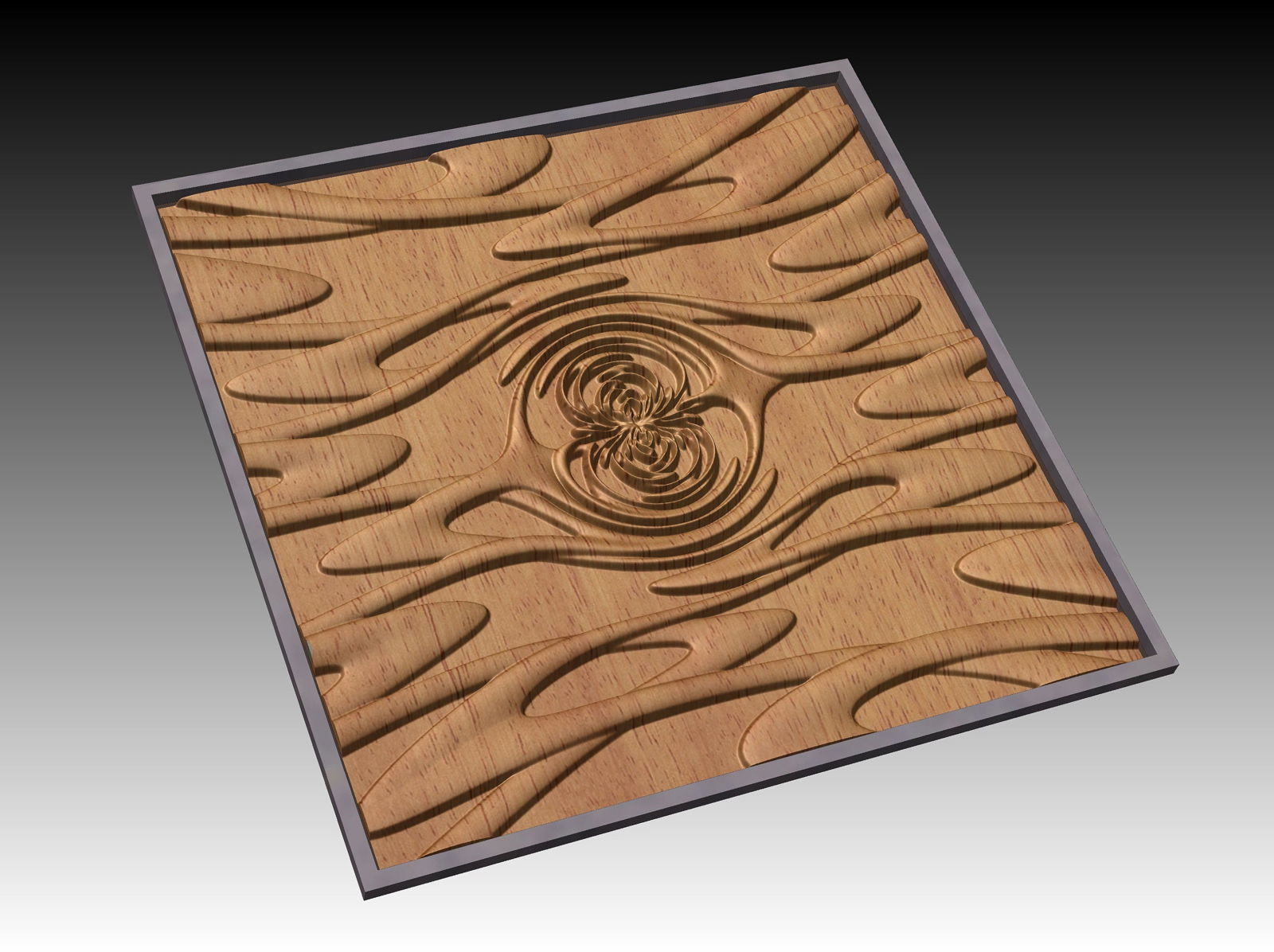 NOOR3_115 Decorative abstract 3D relief op-art sculpture model for CNC machining - Bonitum CNC Model Studio