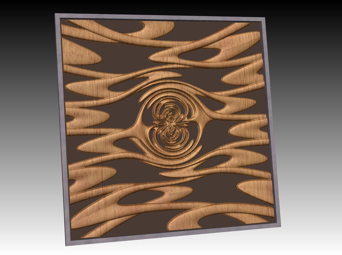 NOOR3_115 Decorative abstract 3D relief op-art sculpture model for CNC machining - Bonitum CNC Model Studio