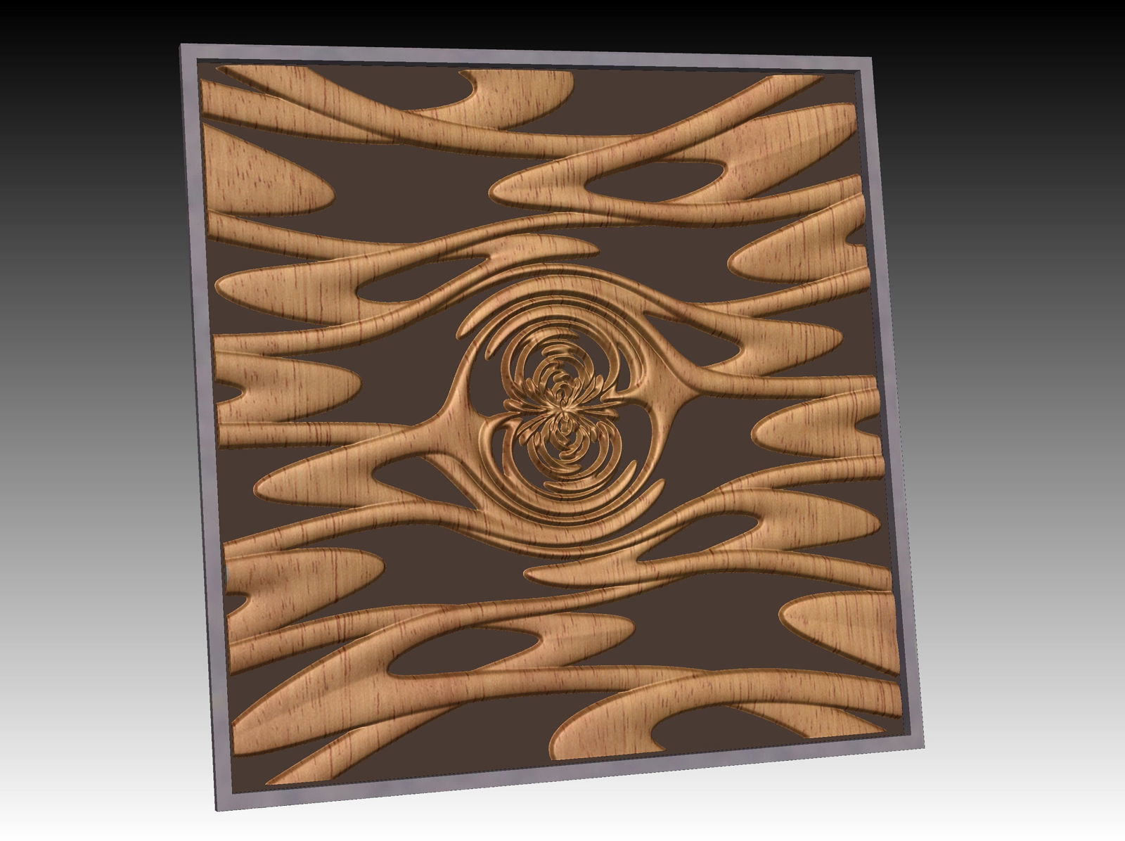 NOOR3_115 Decorative abstract 3D relief op-art sculpture model for CNC machining - Bonitum CNC Model Studio