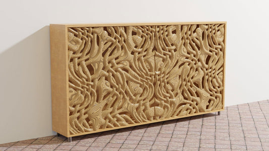 NOOR3_42 Decorative abstract 3D relief op-art sculpture model for CNC machining - Bonitum CNC Model Studio