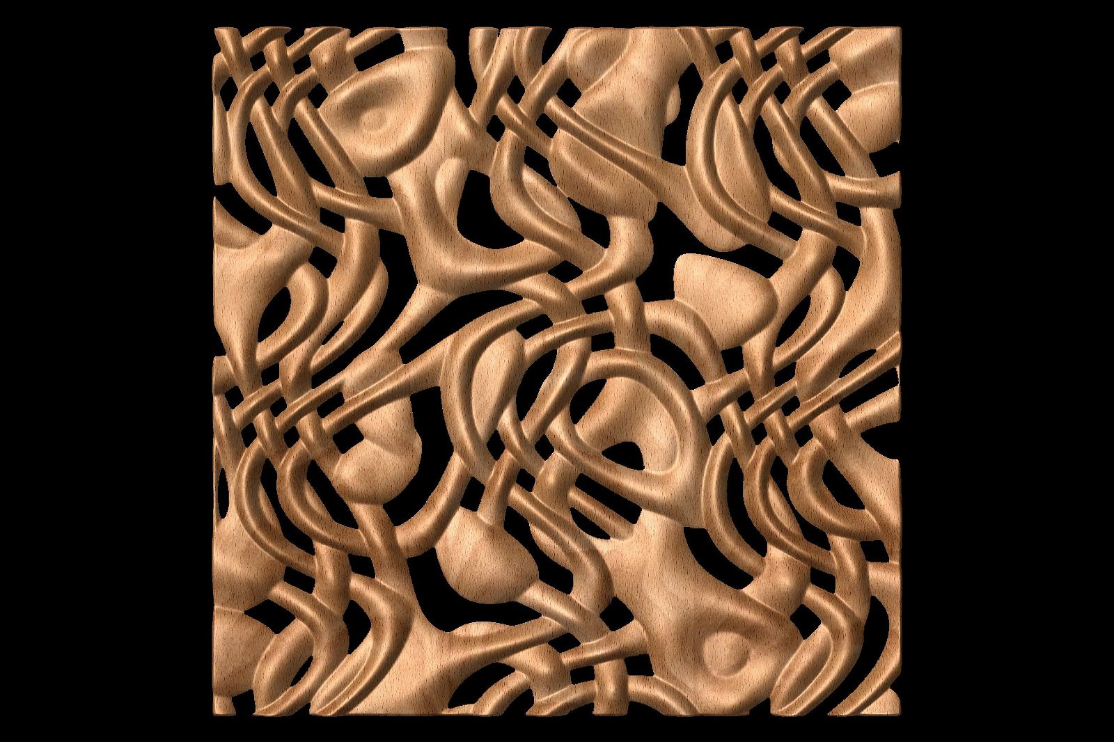 NOOR3_43 Decorative abstract 3D relief op-art sculpture model for CNC machining - Bonitum CNC Model Studio