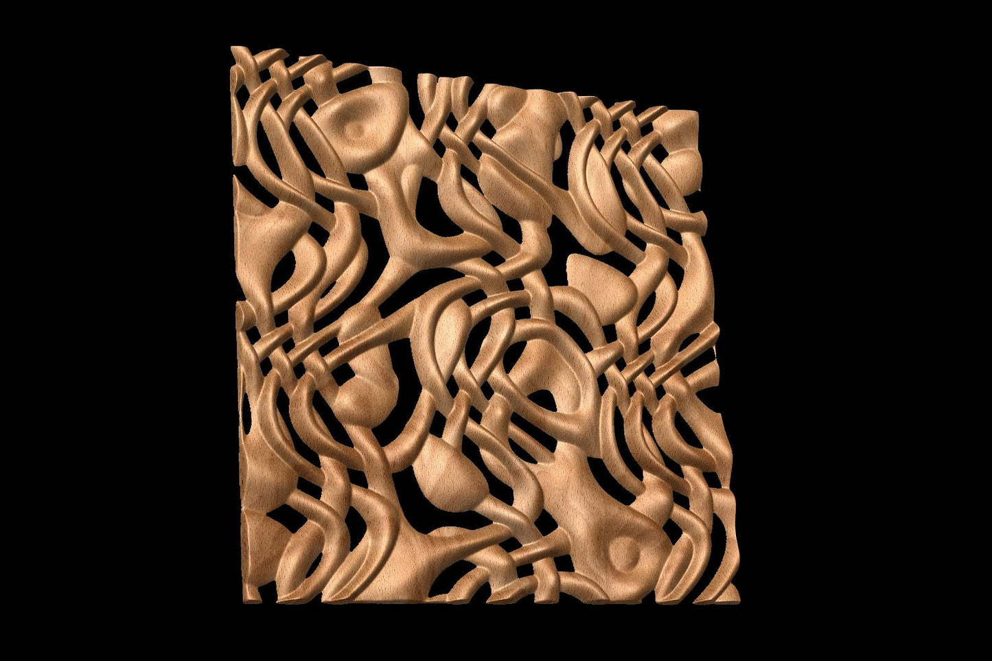 NOOR3_43 Decorative abstract 3D relief op-art sculpture model for CNC machining - Bonitum CNC Model Studio