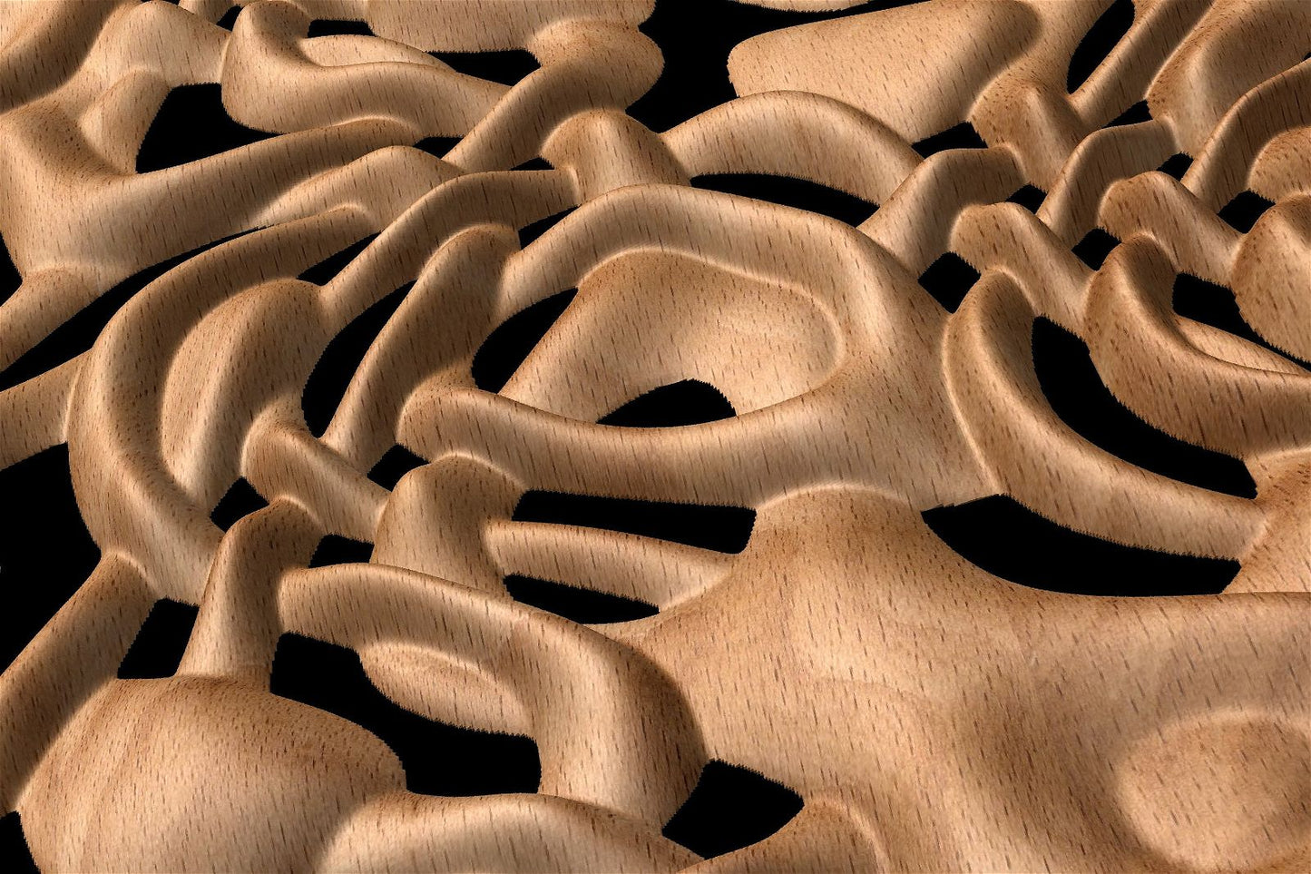 NOOR3_43 Decorative abstract 3D relief op-art sculpture model for CNC machining - Bonitum CNC Model Studio