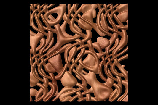 NOOR3_44 Decorative abstract 3D relief op-art sculpture model for CNC machining - Bonitum CNC Model Studio