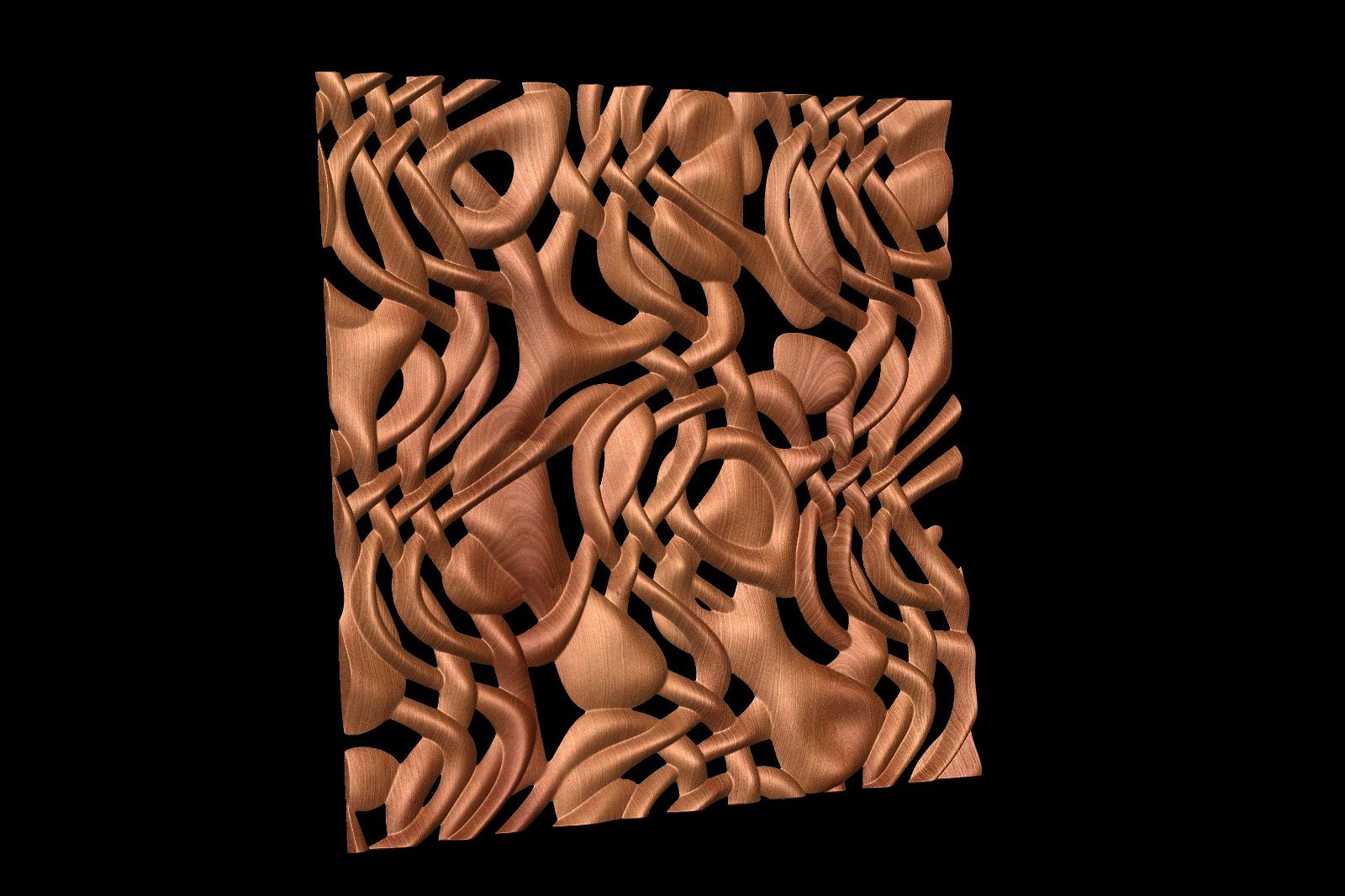 NOOR3_44 Decorative abstract 3D relief op-art sculpture model for CNC machining - Bonitum CNC Model Studio