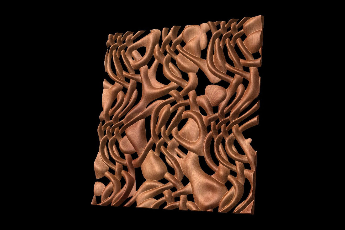 NOOR3_44 Decorative abstract 3D relief op-art sculpture model for CNC machining - Bonitum CNC Model Studio