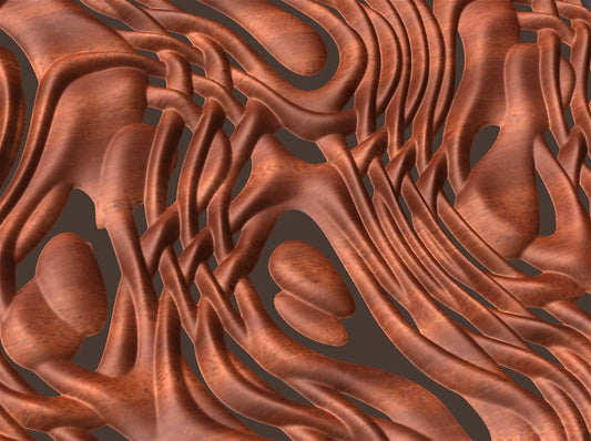 NOOR3_49 Decorative abstract 3D relief op-art sculpture model for CNC machining - Bonitum CNC Model Studio