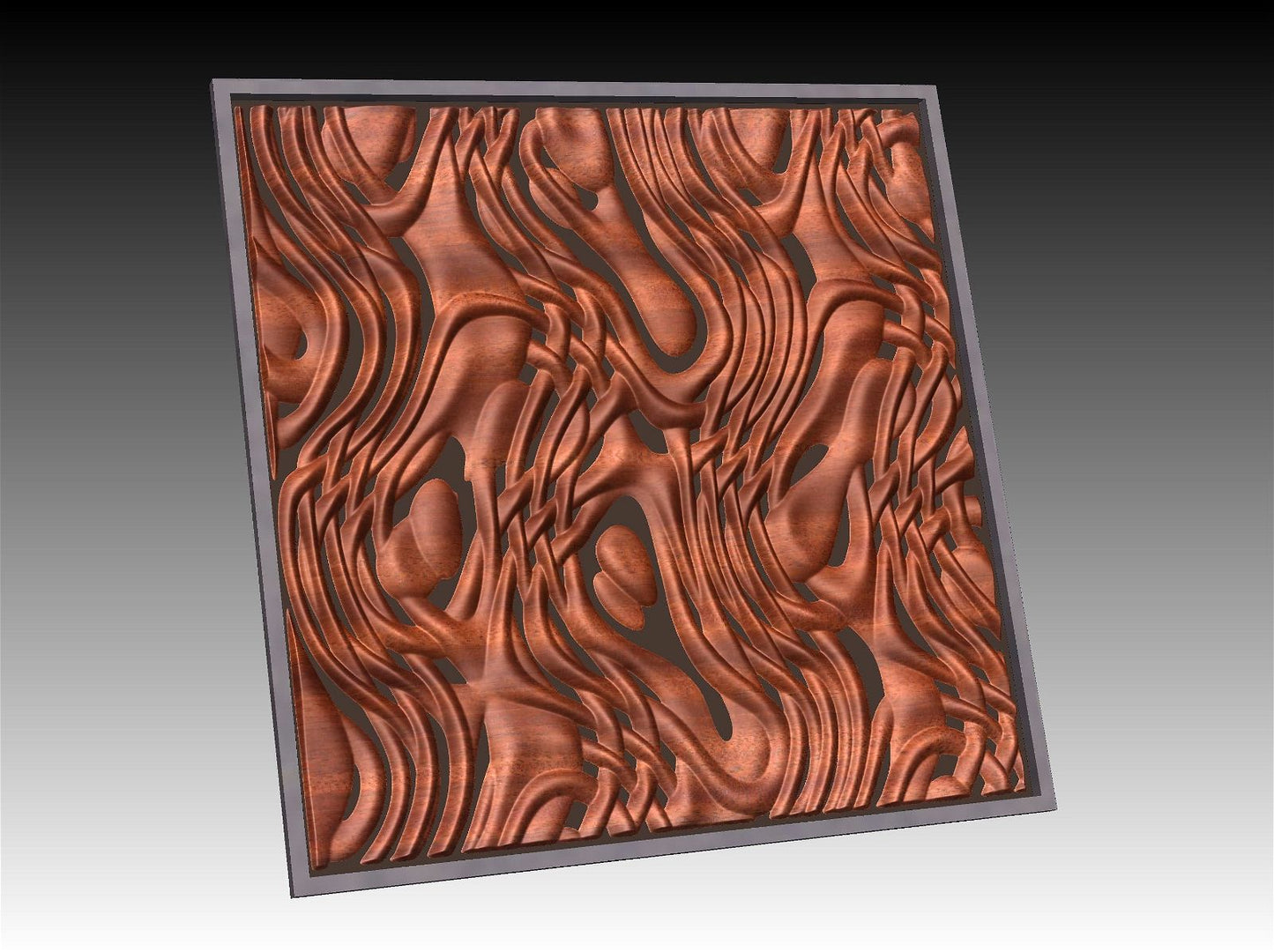 NOOR3_49 Decorative abstract 3D relief op-art sculpture model for CNC machining - Bonitum CNC Model Studio