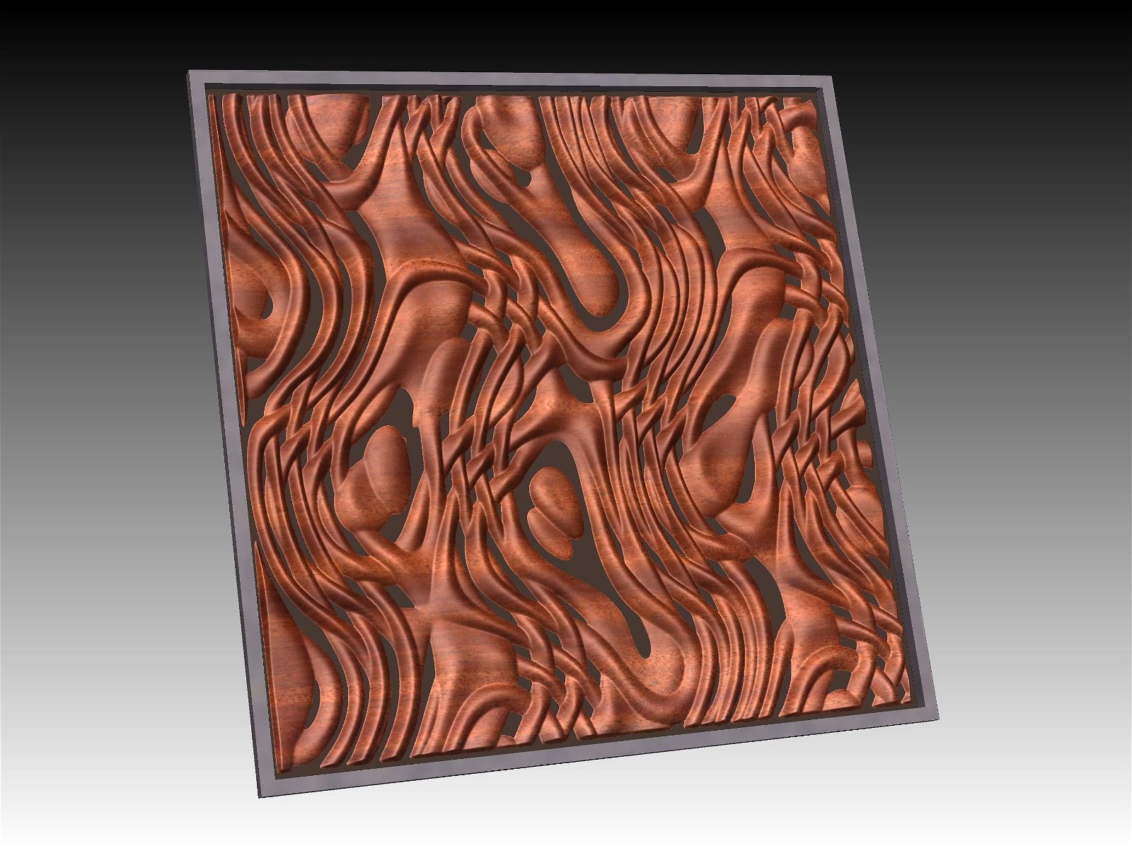 NOOR3_49 Decorative abstract 3D relief op-art sculpture model for CNC machining - Bonitum CNC Model Studio