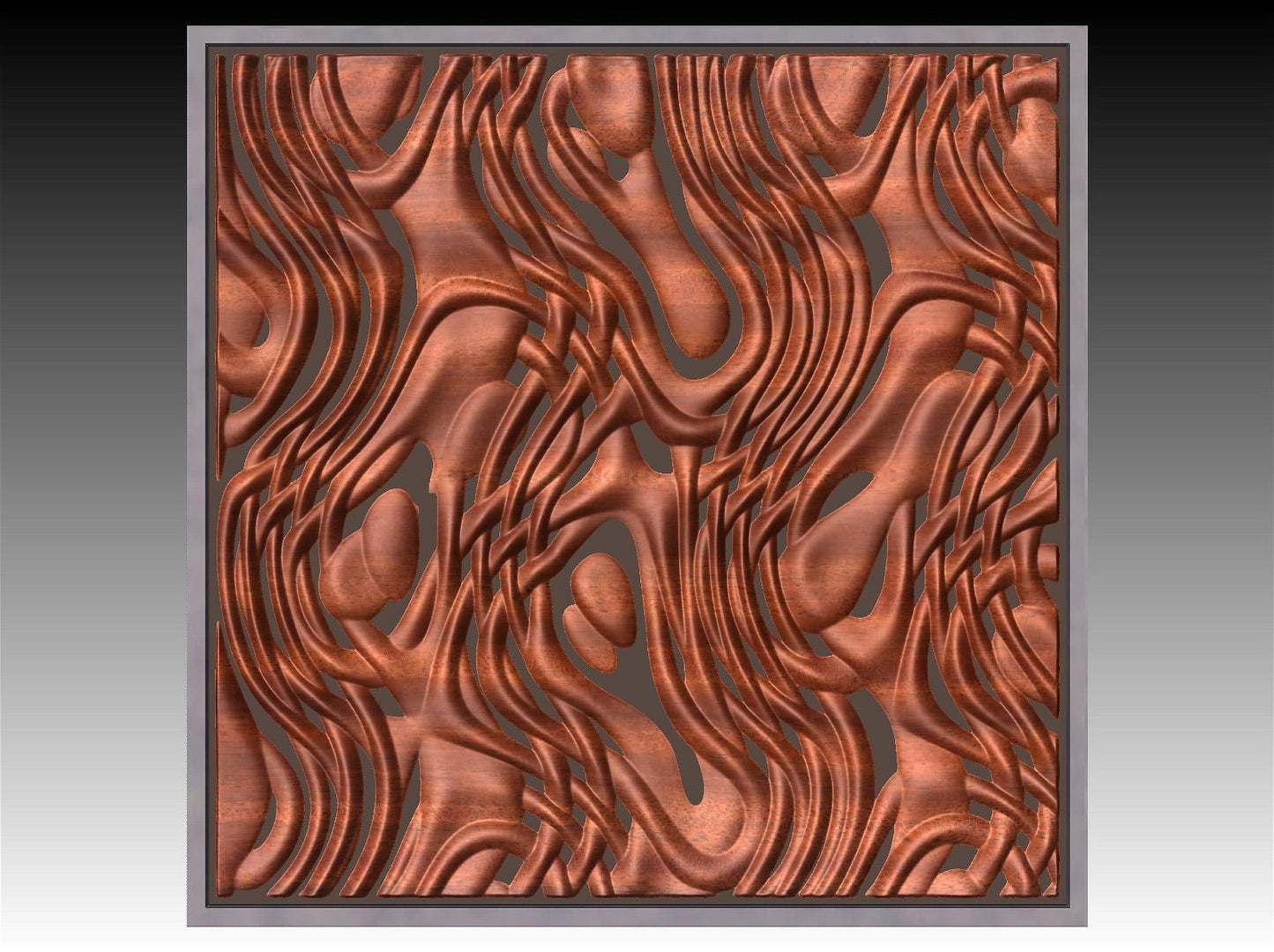 NOOR3_49 Decorative abstract 3D relief op-art sculpture model for CNC machining - Bonitum CNC Model Studio