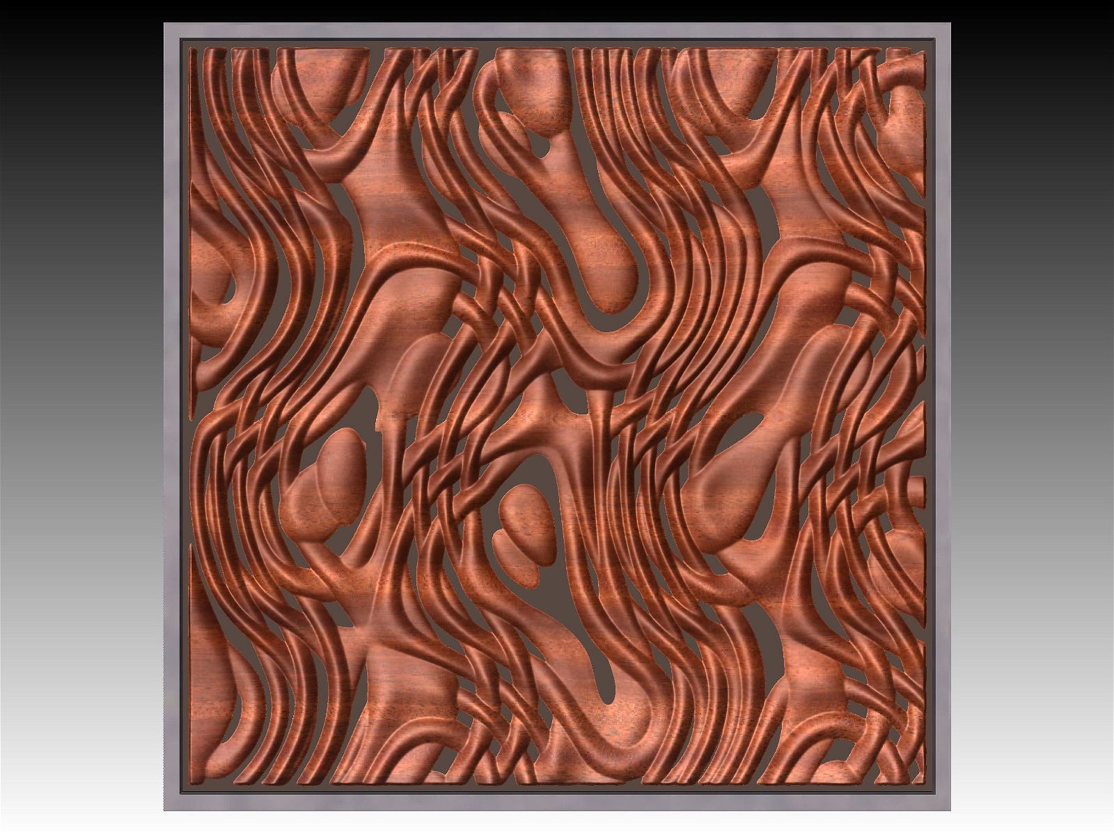 NOOR3_49 Decorative abstract 3D relief op-art sculpture model for CNC machining - Bonitum CNC Model Studio
