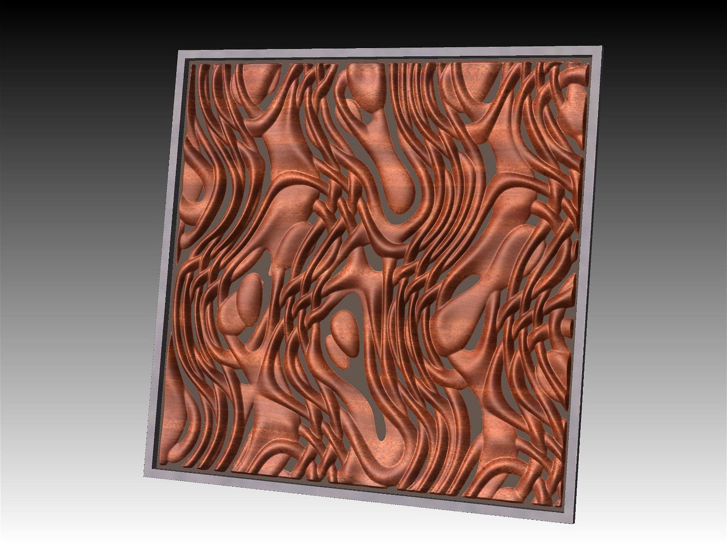 NOOR3_49 Decorative abstract 3D relief op-art sculpture model for CNC machining - Bonitum CNC Model Studio