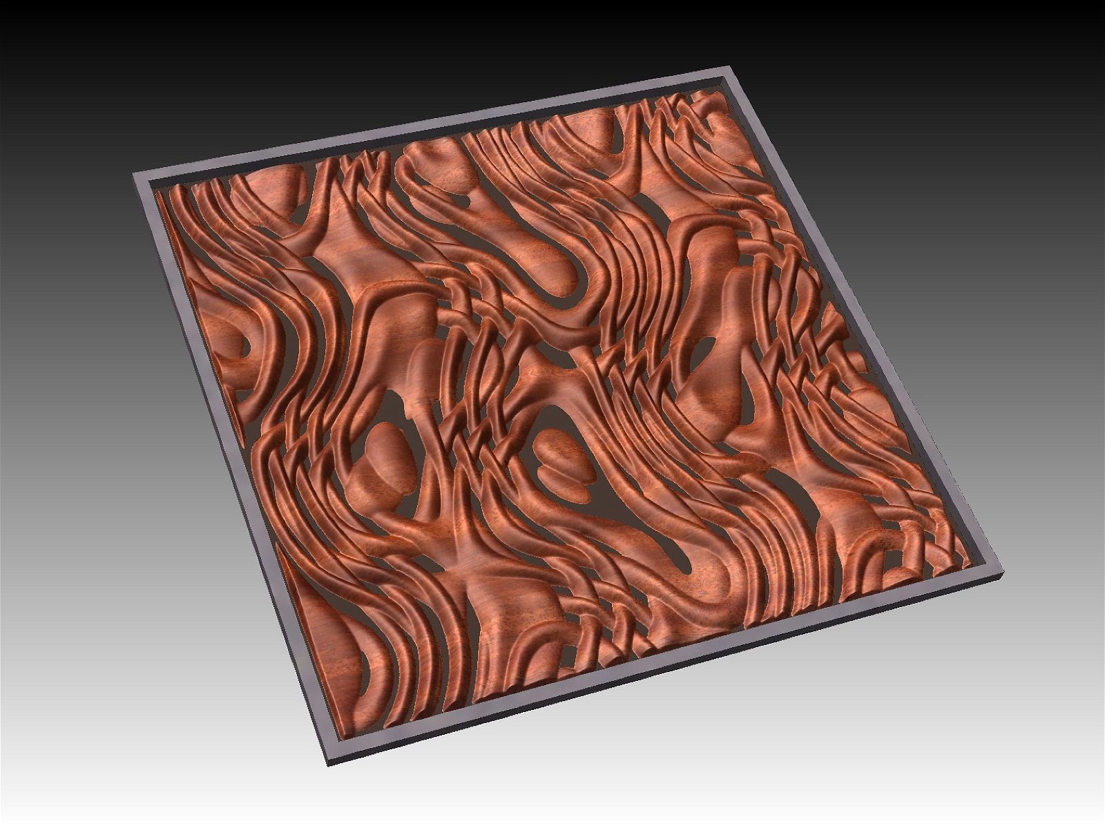 NOOR3_49 Decorative abstract 3D relief op-art sculpture model for CNC machining - Bonitum CNC Model Studio