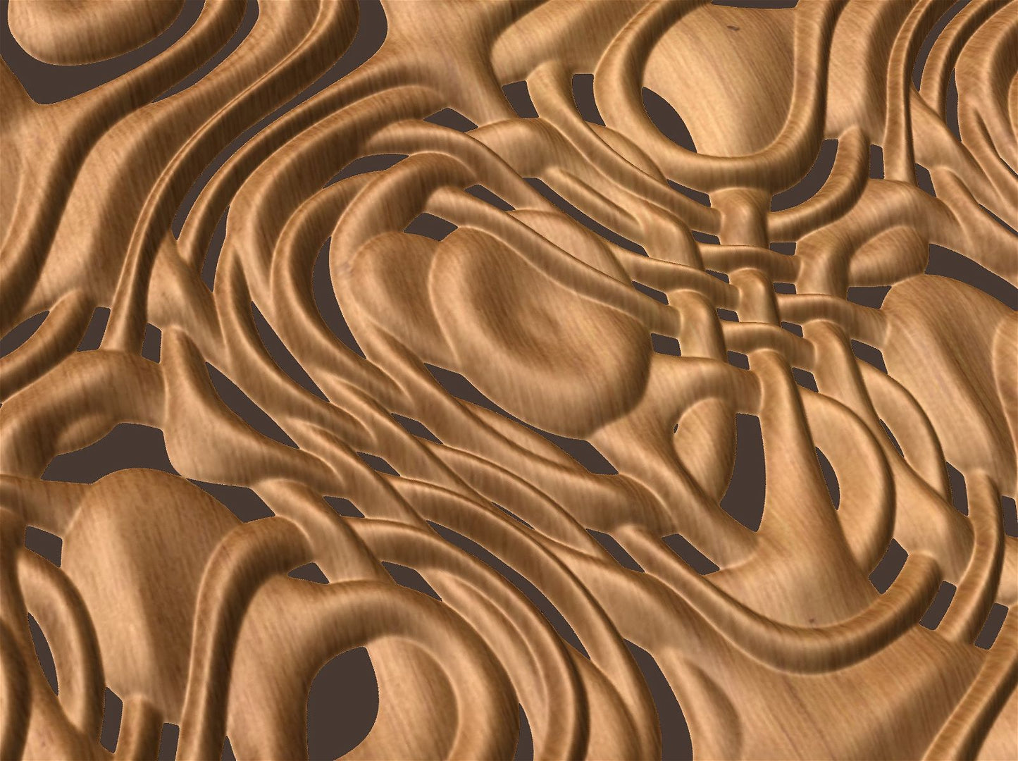 NOOR3_51 Decorative abstract 3D relief op-art sculpture model for CNC machining - Bonitum CNC Model Studio