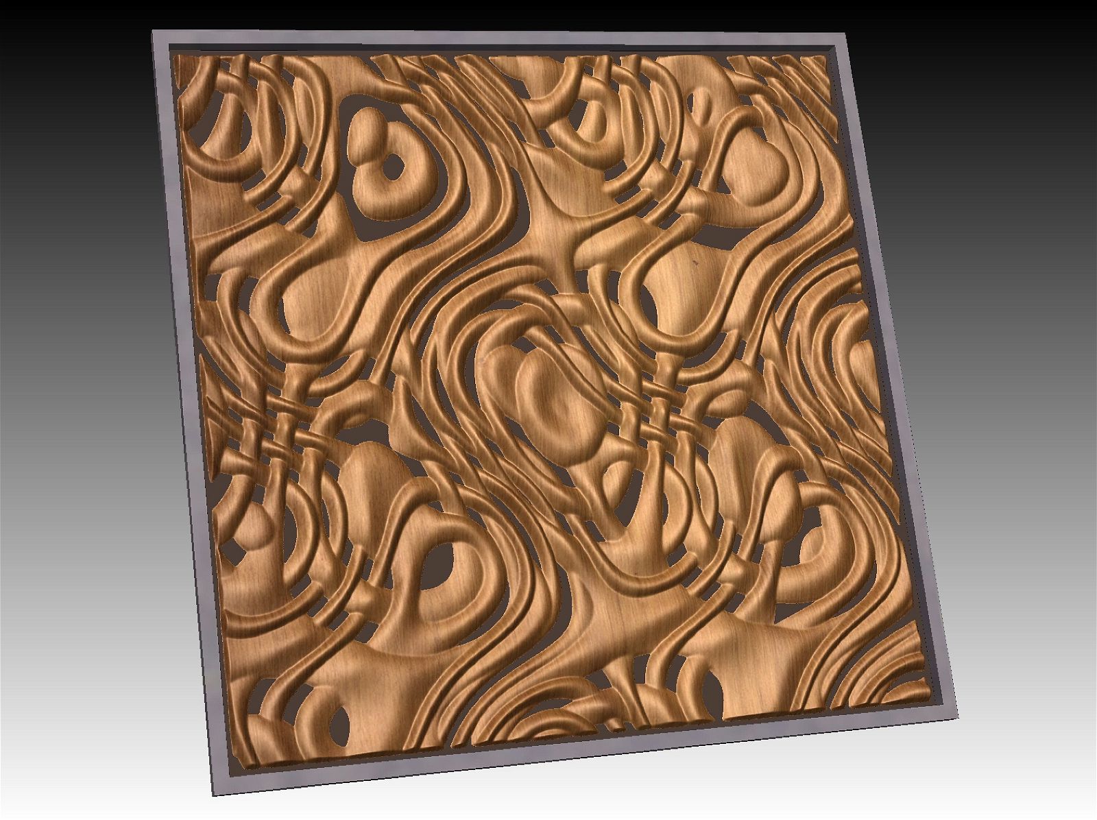 NOOR3_51 Decorative abstract 3D relief op-art sculpture model for CNC machining - Bonitum CNC Model Studio