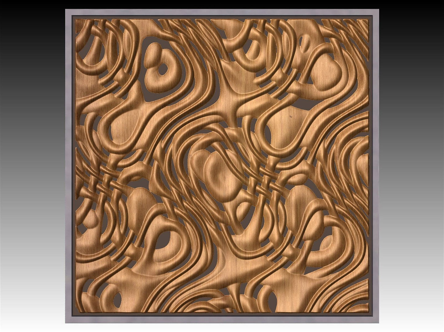 NOOR3_51 Decorative abstract 3D relief op-art sculpture model for CNC machining - Bonitum CNC Model Studio