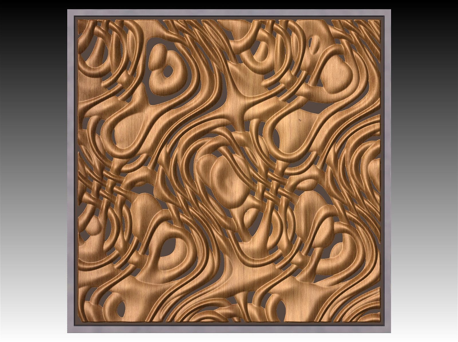 NOOR3_51 Decorative abstract 3D relief op-art sculpture model for CNC machining - Bonitum CNC Model Studio