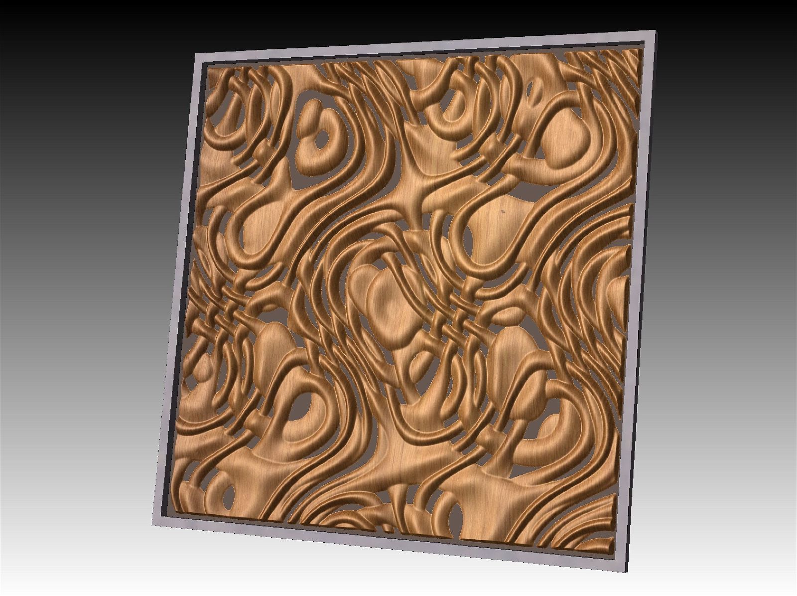 NOOR3_51 Decorative abstract 3D relief op-art sculpture model for CNC machining - Bonitum CNC Model Studio