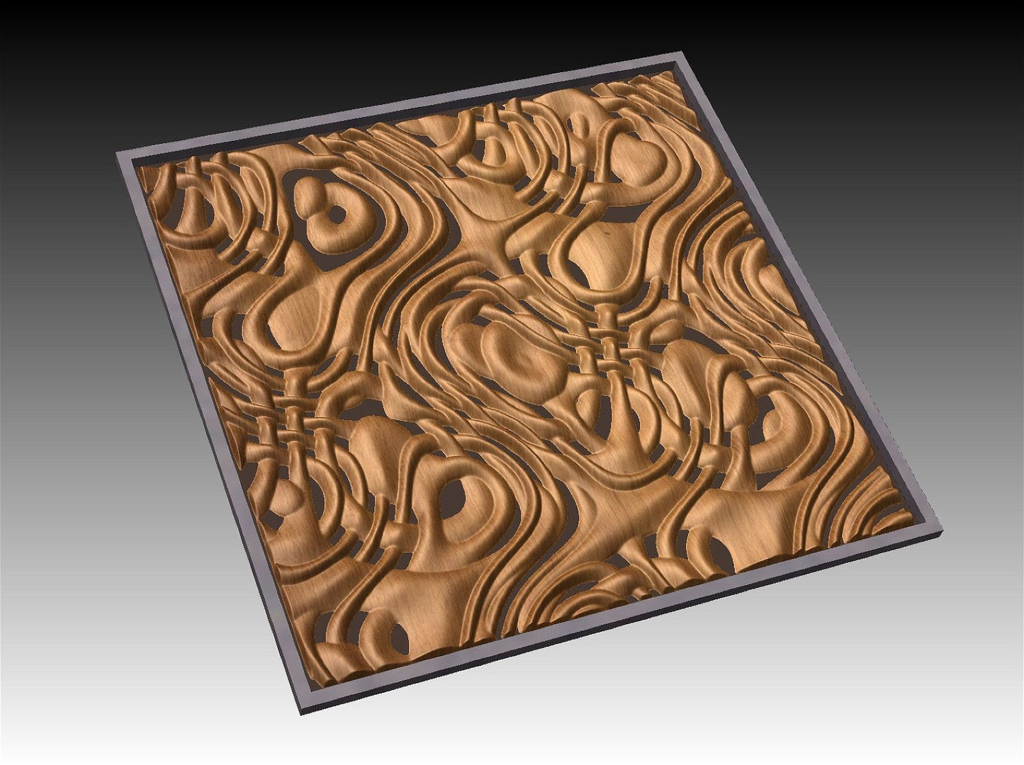 NOOR3_51 Decorative abstract 3D relief op-art sculpture model for CNC machining - Bonitum CNC Model Studio