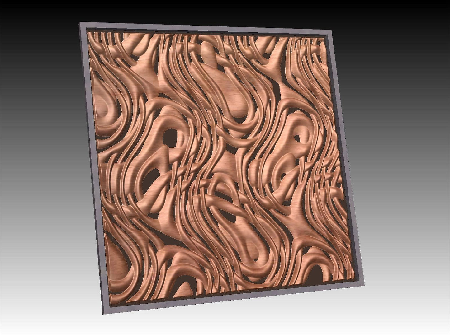 NOOR3_52 Decorative abstract 3D relief op-art sculpture model for CNC machining - Bonitum CNC Model Studio