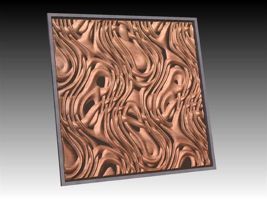 NOOR3_52 Decorative abstract 3D relief op-art sculpture model for CNC machining - Bonitum CNC Model Studio