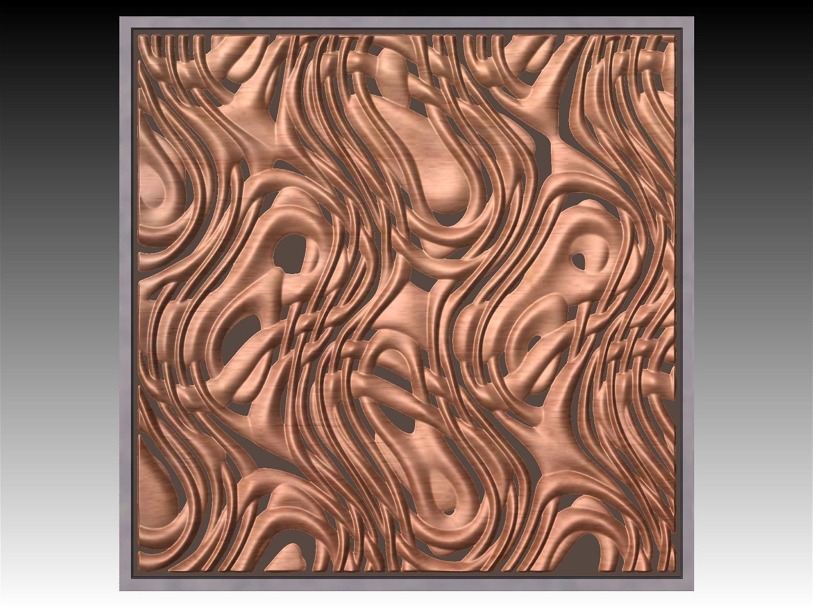 NOOR3_52 Decorative abstract 3D relief op-art sculpture model for CNC machining - Bonitum CNC Model Studio