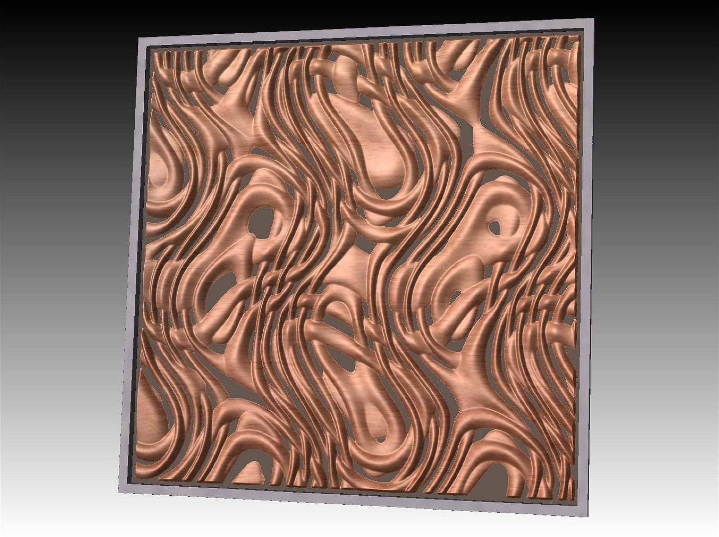 NOOR3_52 Decorative abstract 3D relief op-art sculpture model for CNC machining - Bonitum CNC Model Studio