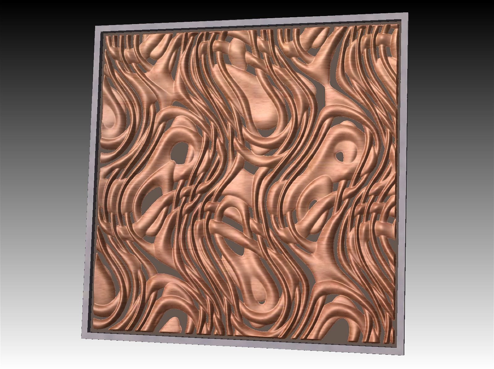 NOOR3_52 Decorative abstract 3D relief op-art sculpture model for CNC machining - Bonitum CNC Model Studio