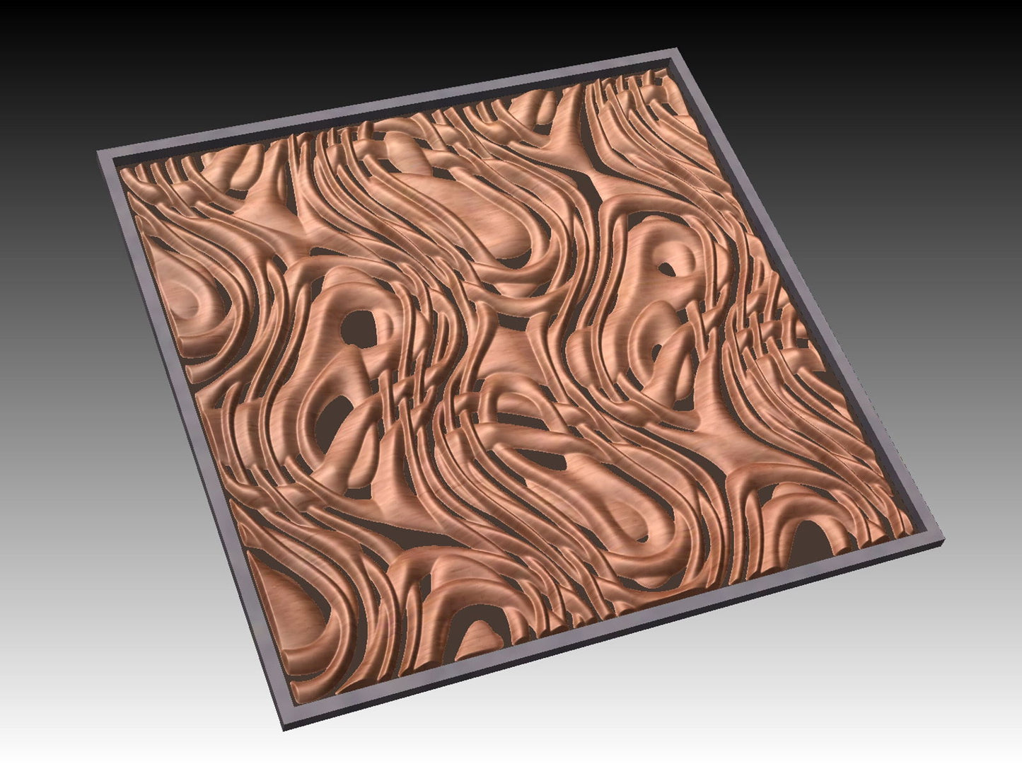 NOOR3_52 Decorative abstract 3D relief op-art sculpture model for CNC machining - Bonitum CNC Model Studio