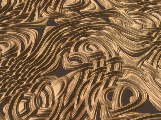 NOOR3_58 Decorative abstract 3D relief op-art sculpture model for CNC machining - Bonitum CNC Model Studio