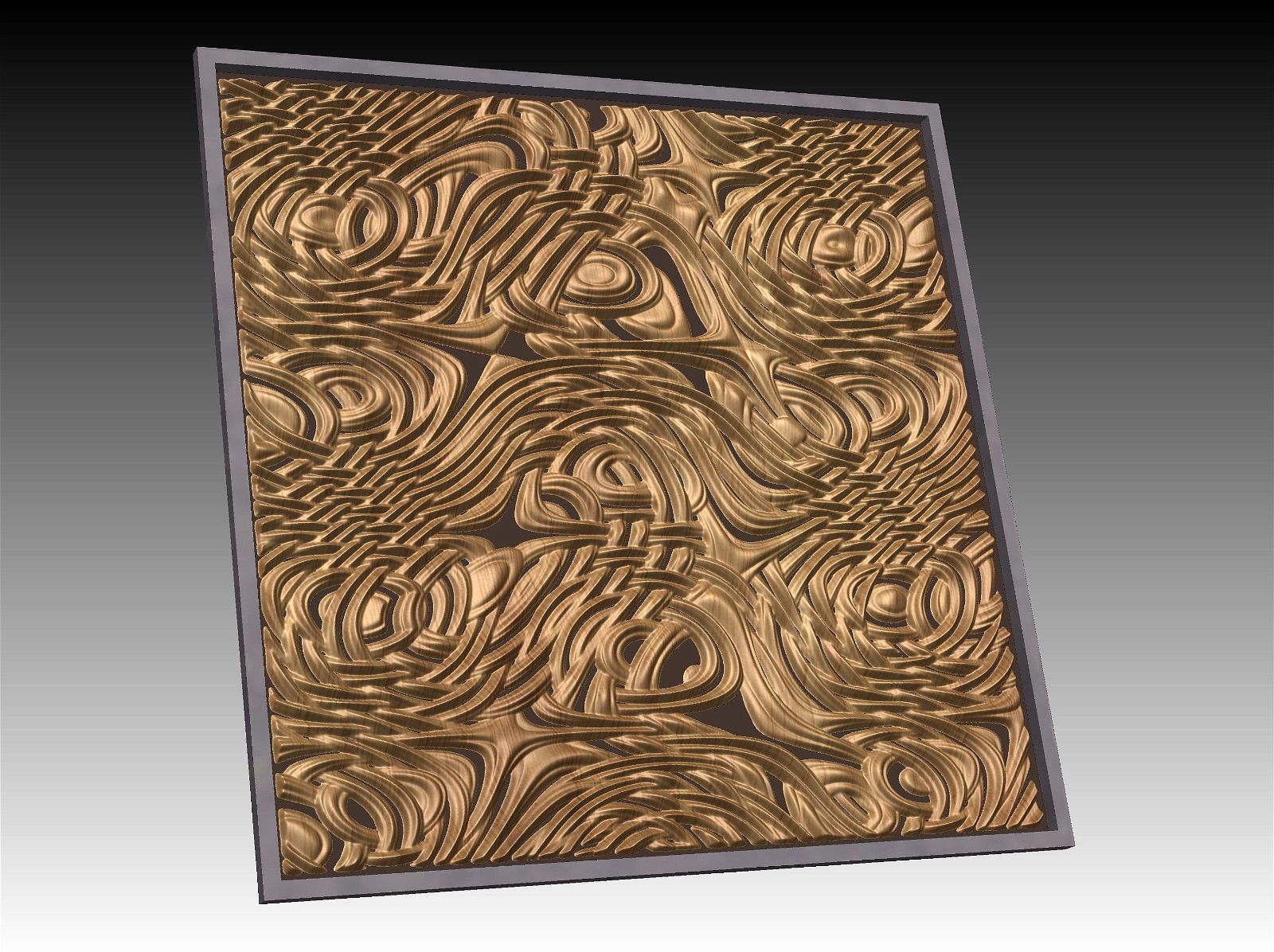 NOOR3_58 Decorative abstract 3D relief op-art sculpture model for CNC machining - Bonitum CNC Model Studio