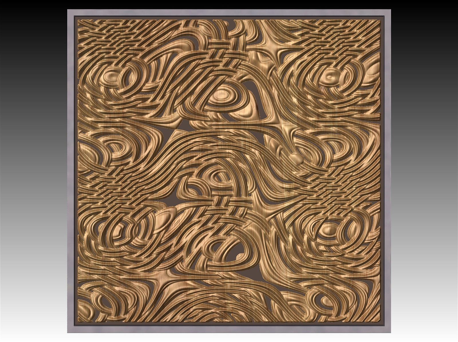 NOOR3_58 Decorative abstract 3D relief op-art sculpture model for CNC machining - Bonitum CNC Model Studio