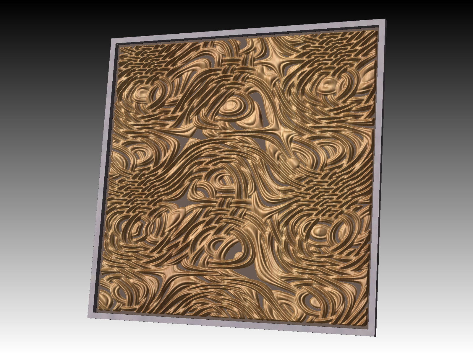 NOOR3_58 Decorative abstract 3D relief op-art sculpture model for CNC machining - Bonitum CNC Model Studio