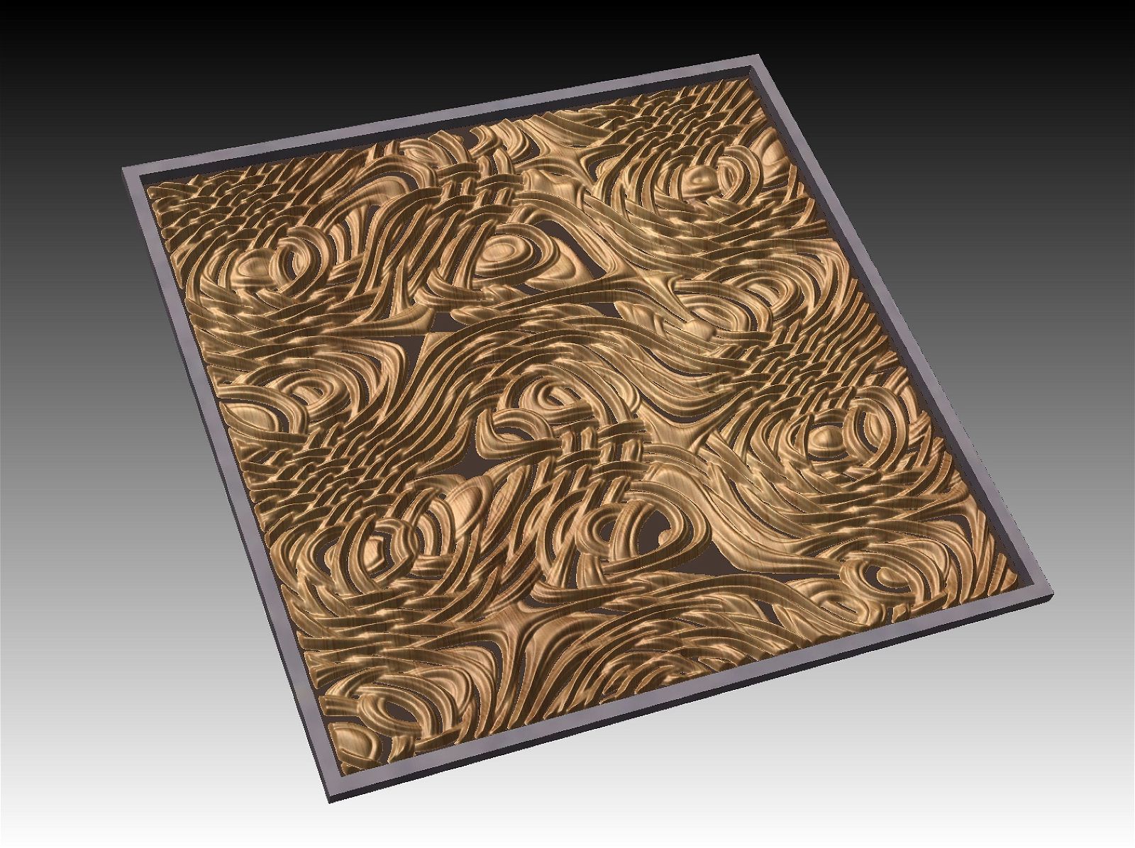 NOOR3_58 Decorative abstract 3D relief op-art sculpture model for CNC machining - Bonitum CNC Model Studio