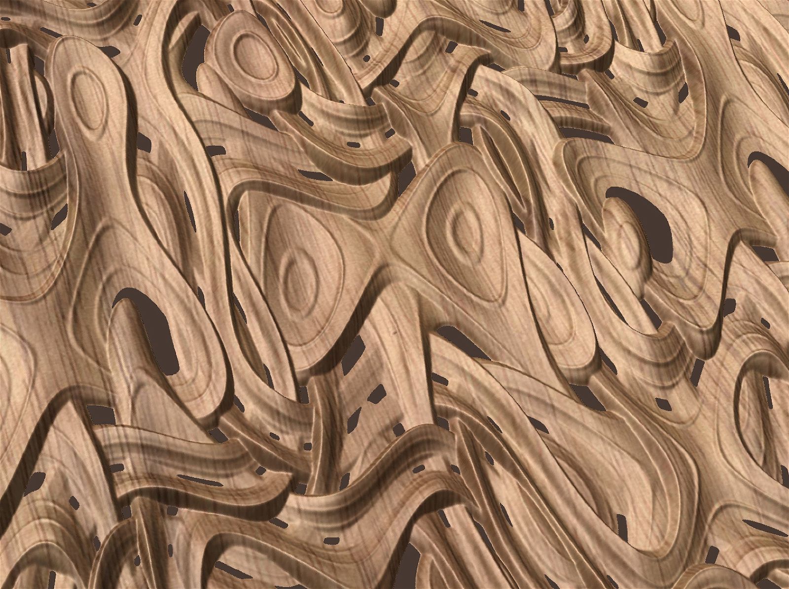 NOOR3_60 Decorative abstract 3D relief op-art sculpture model for CNC machining - Bonitum CNC Model Studio