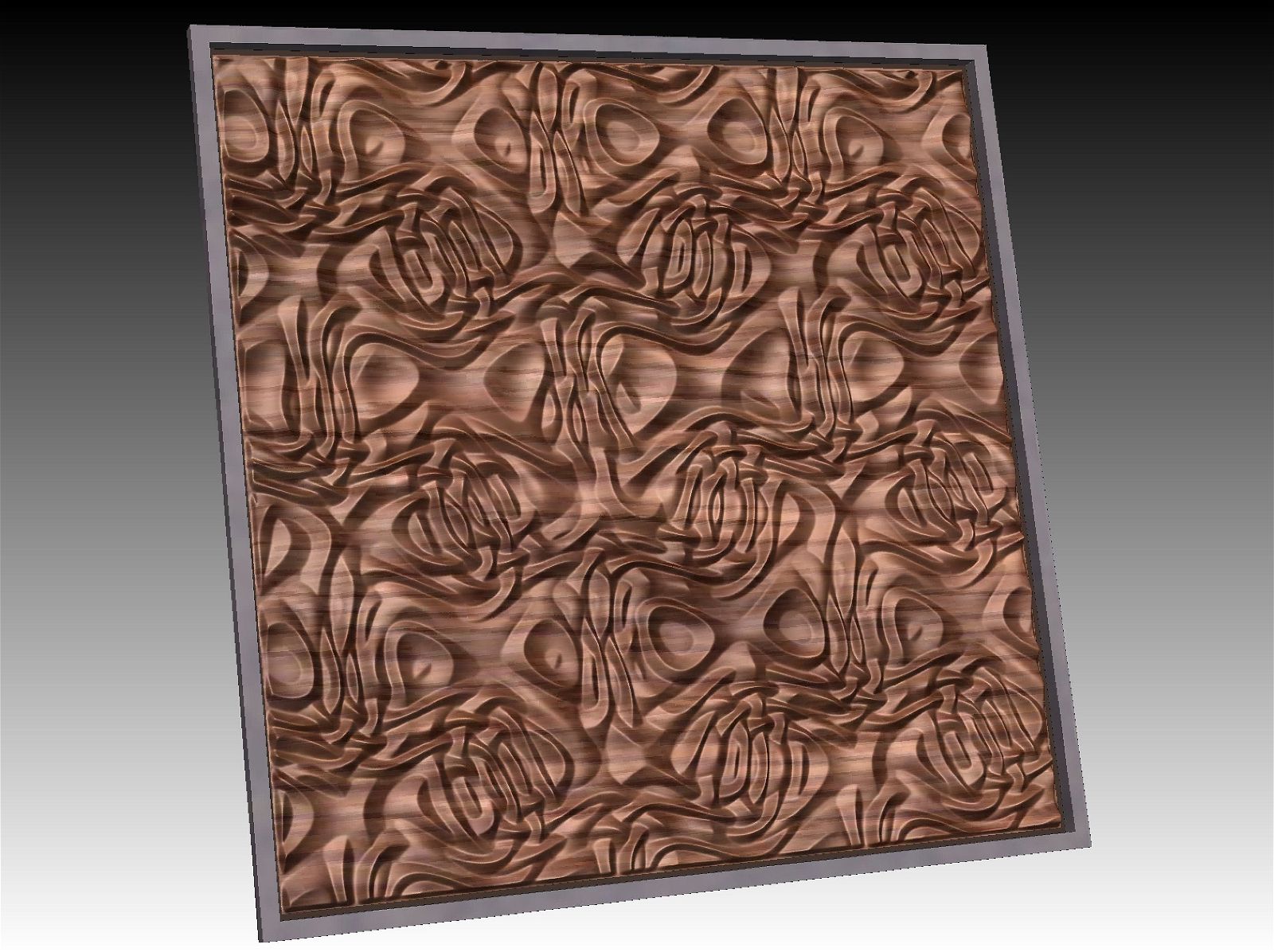 NOOR3_61 Decorative abstract 3D relief op-art sculpture model for CNC machining - Bonitum CNC Model Studio