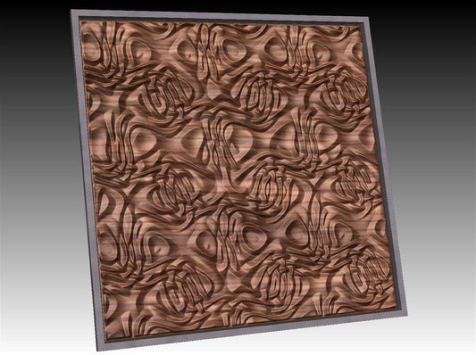 NOOR3_61 Decorative abstract 3D relief op-art sculpture model for CNC machining - Bonitum CNC Model Studio