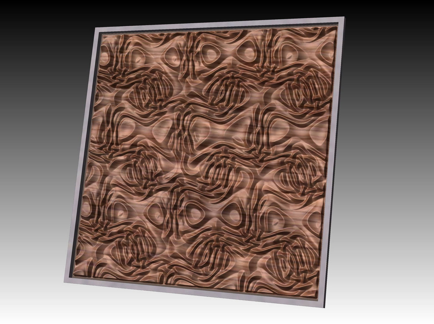 NOOR3_61 Decorative abstract 3D relief op-art sculpture model for CNC machining - Bonitum CNC Model Studio