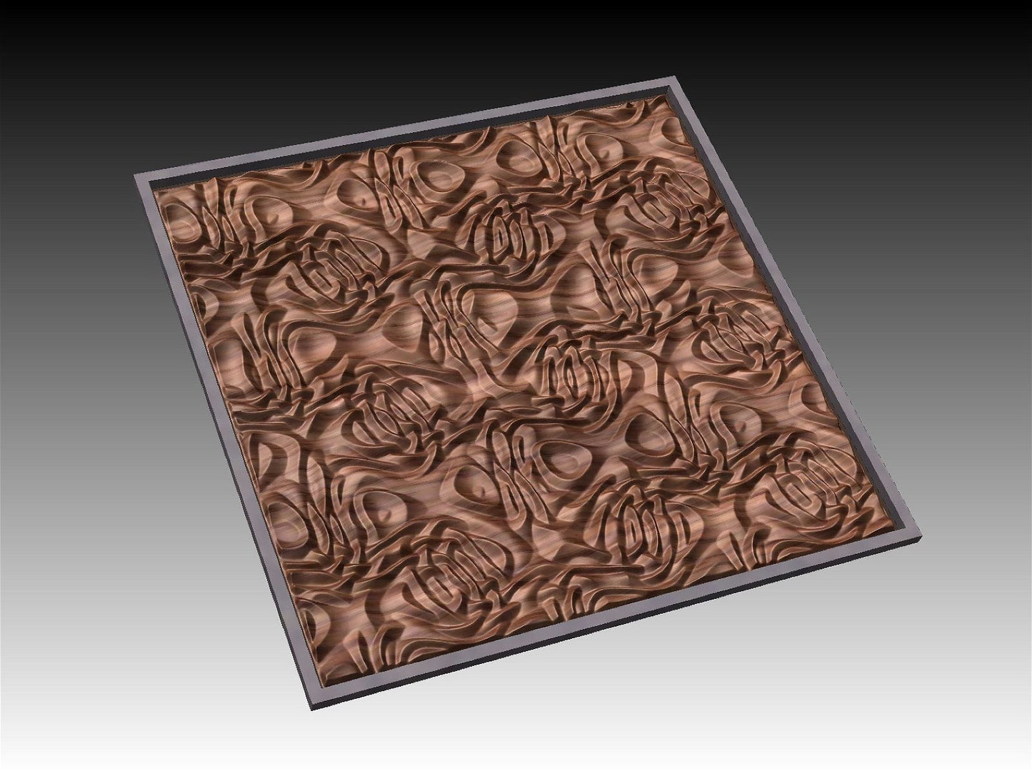NOOR3_61 Decorative abstract 3D relief op-art sculpture model for CNC machining - Bonitum CNC Model Studio