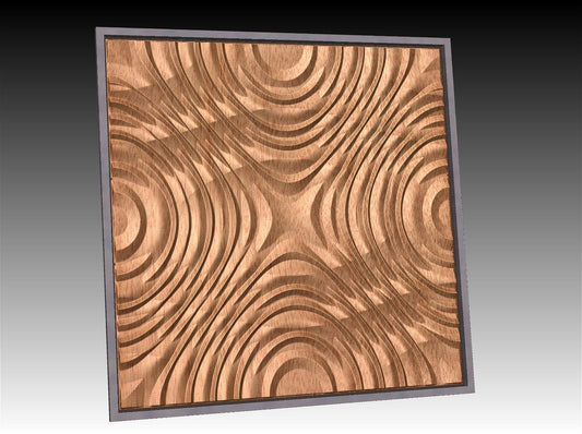 NOOR3_62 Decorative abstract 3D relief op-art sculpture model for CNC machining - Bonitum CNC Model Studio