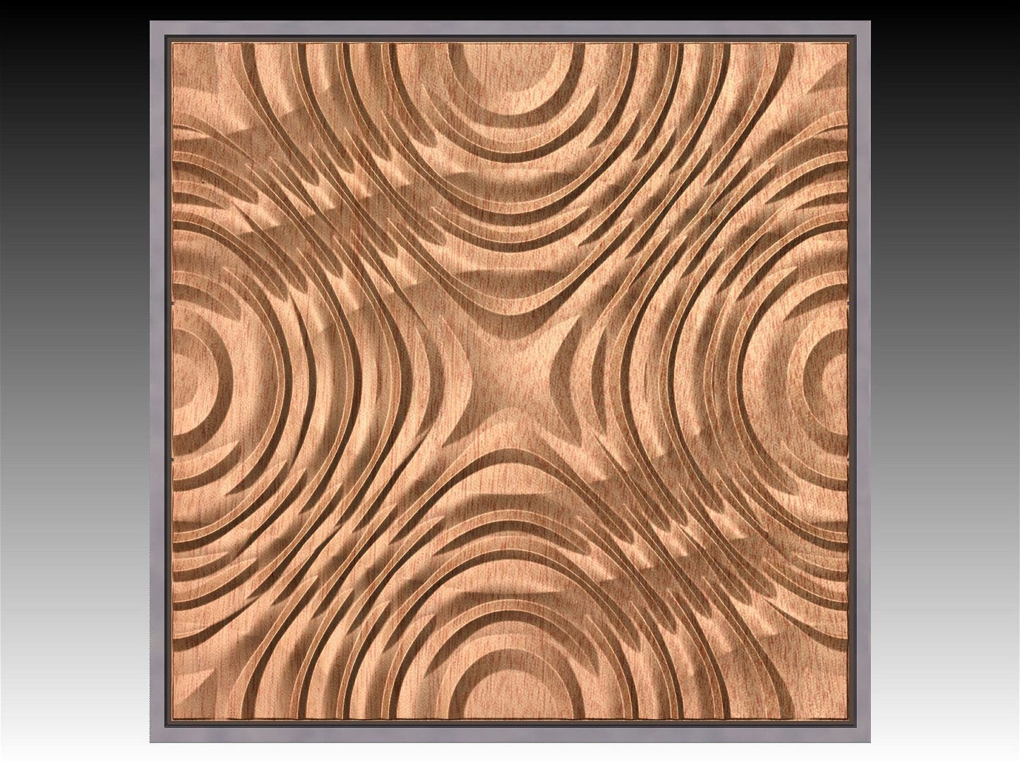 NOOR3_62 Decorative abstract 3D relief op-art sculpture model for CNC machining - Bonitum CNC Model Studio