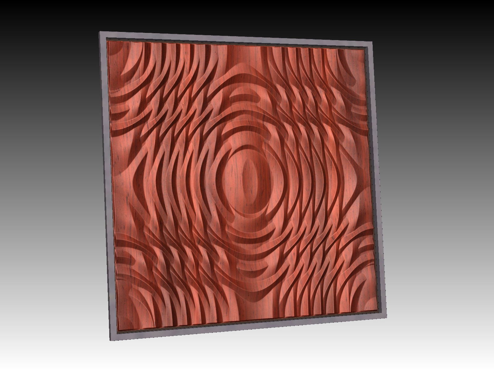 NOOR3_65 Decorative abstract 3D relief op-art sculpture model for CNC machining - Bonitum CNC Model Studio