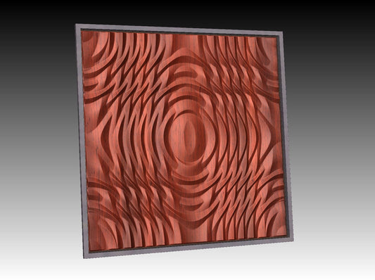 NOOR3_65 Decorative abstract 3D relief op-art sculpture model for CNC machining - Bonitum CNC Model Studio
