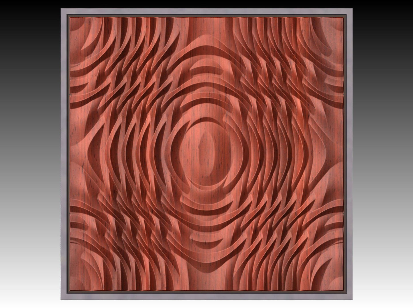 NOOR3_65 Decorative abstract 3D relief op-art sculpture model for CNC machining - Bonitum CNC Model Studio