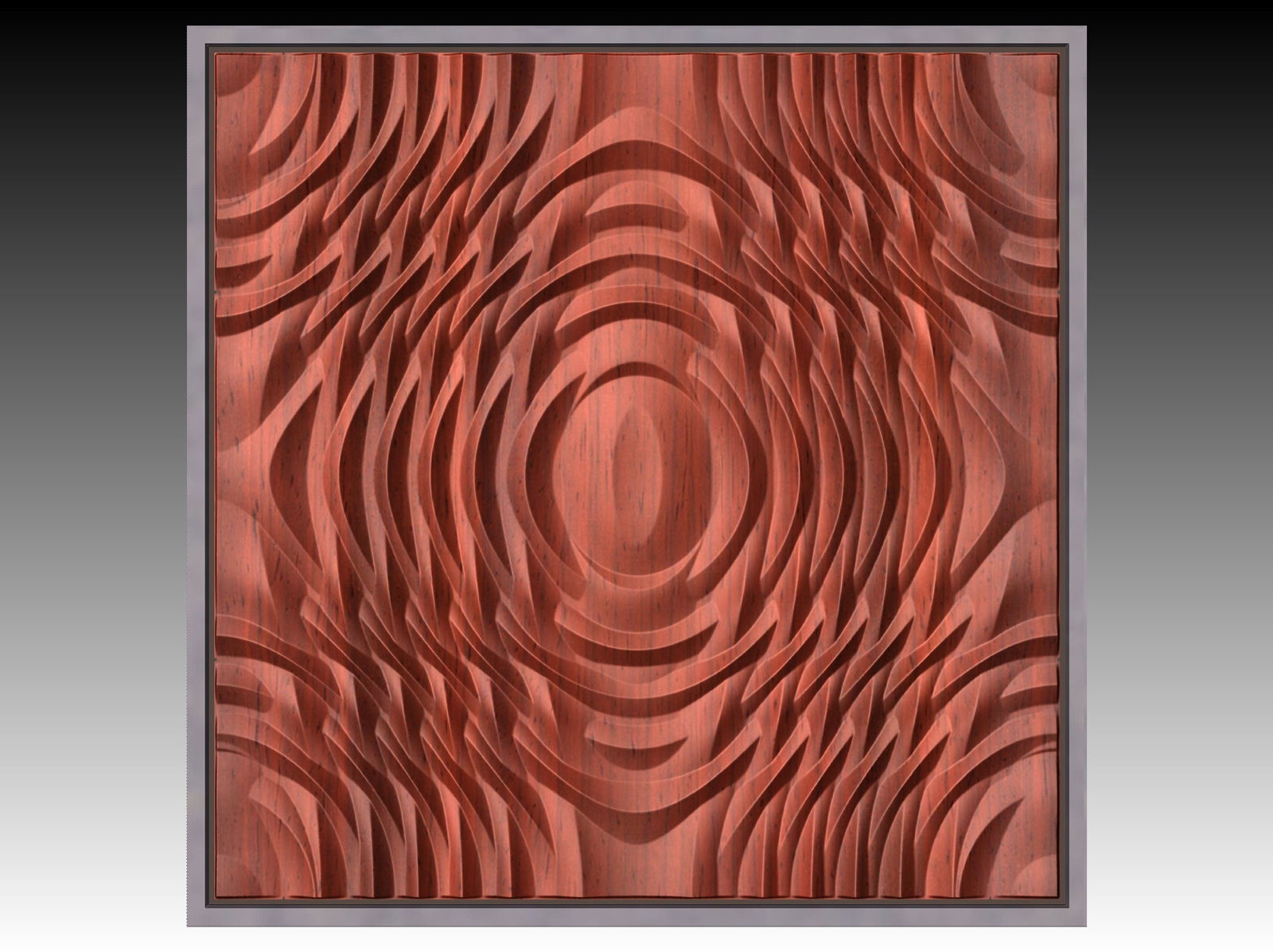 NOOR3_65 Decorative abstract 3D relief op-art sculpture model for CNC machining - Bonitum CNC Model Studio