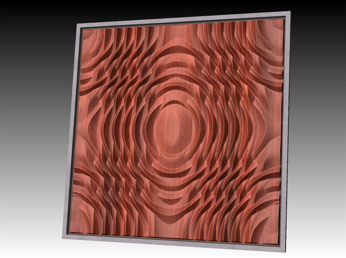NOOR3_65 Decorative abstract 3D relief op-art sculpture model for CNC machining - Bonitum CNC Model Studio