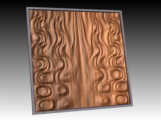 NOOR3_68 Decorative abstract 3D relief op-art sculpture model for CNC machining - Bonitum CNC Model Studio