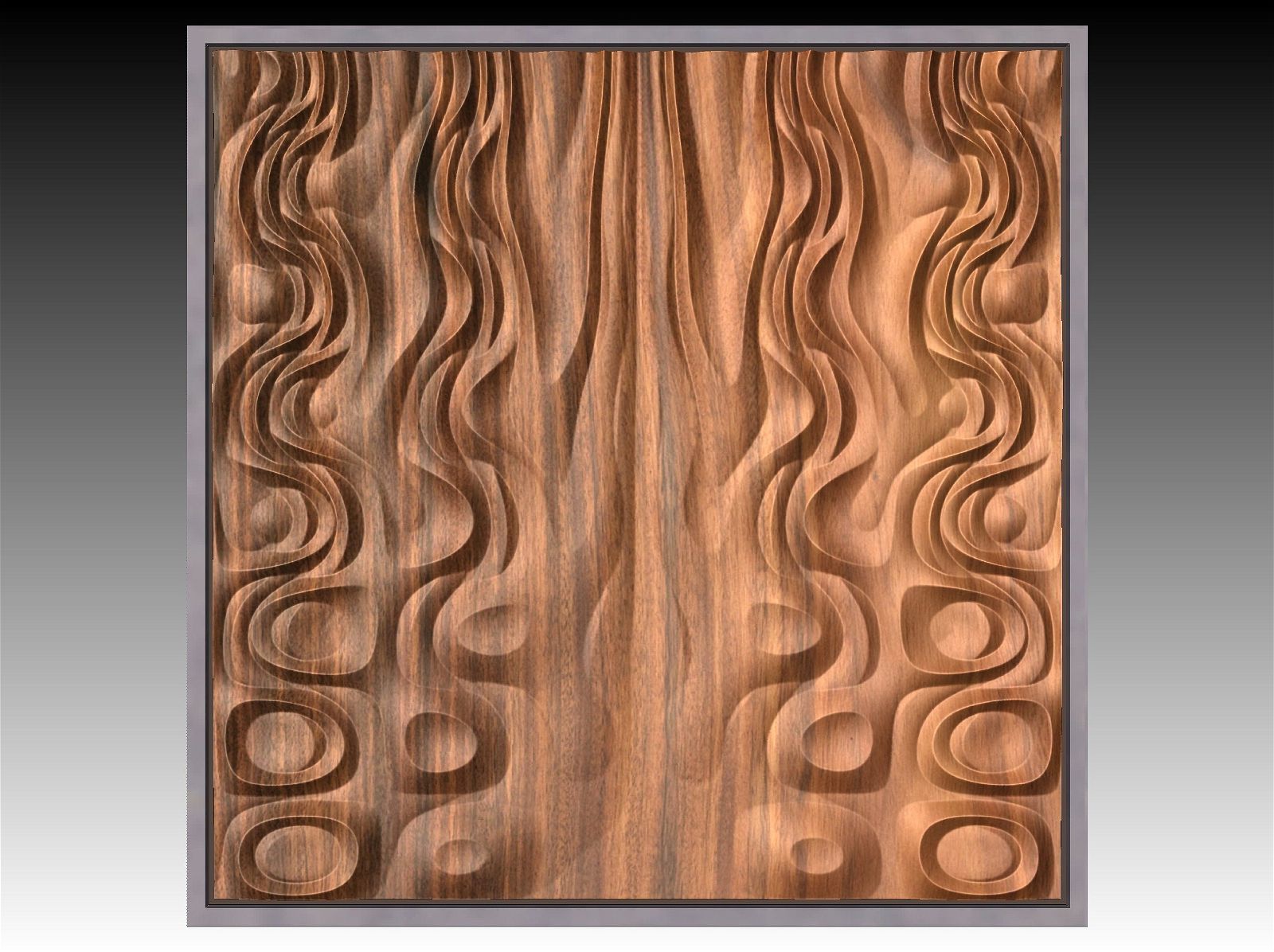 NOOR3_68 Decorative abstract 3D relief op-art sculpture model for CNC machining - Bonitum CNC Model Studio